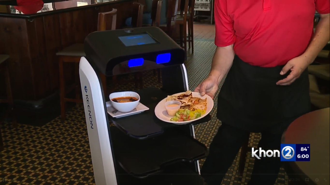 ハワイのレストランで活躍するロボットサーバー